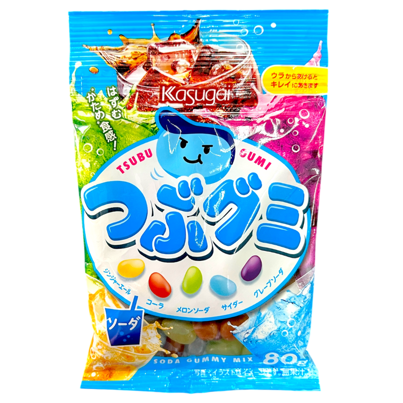 Kasugai Seika Tsubu Gummy Soda 80g.