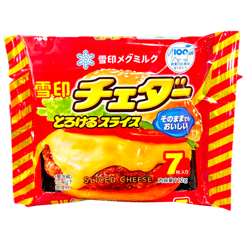 SNOW BRAND Cheddar Slice 112g.