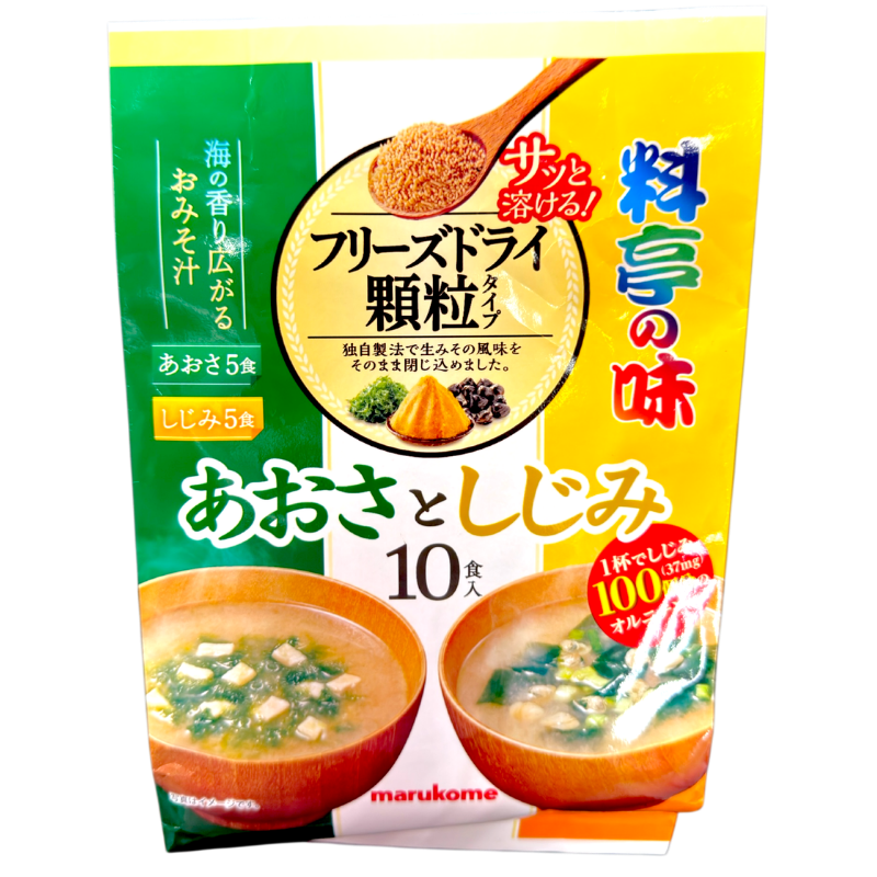 MARUKOME Fd Karyu Miso Soup Aosa Shijimi 10P 